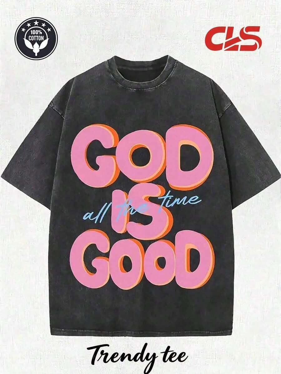 Summer TopsMen Shirts Graphic Tee Cotton T Shirt, 100 Percent Cotton Tops Streetwear Y2K, Shirts Summer Fits Summer Clothes, 230G Washed Soft Knitted - 黑色 - 查看 1