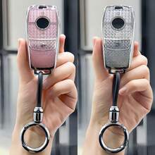 Ốp bảo vệ chìa khóa xe hơi 3 nút cho xe Benz A, B, C, E, G, R, S, CLS, SLC, CLA, GLB, GLC, GLE, GLS, AMG Series bằng TPU. - Mẫu D - Xem 11
