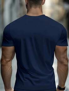 Unisex Size. Women's Plus Size Summer Cotton T-Shirt. Stylish And Modern Short-Sleeve T-Shirt Features An Inverted Digital Spider Design, Perfect For Casual Wear With A Bit Of Stretch For Outdoor Activities. Sweat-Wicking Material, Soft And Skin-Friendly. Unisex Sizes - 海軍藍 - 查看 3
