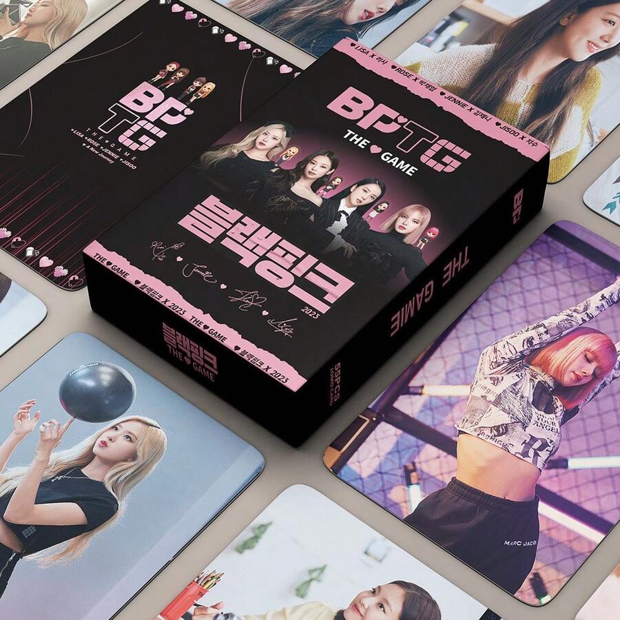 55张BP Pink Ink 8周年纪念小卡，朴彩英LISA明星卡，Katseye应援棒，小卡，K-Pop - 粉墨 - 查看 1