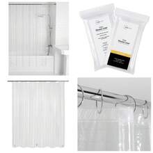 Clear PEVA Shower Curtain Liner, 70 X 71 Inches, Lightweight - 1 - View 2