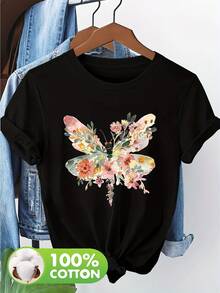 Women T-Shirts - Black - View 2
