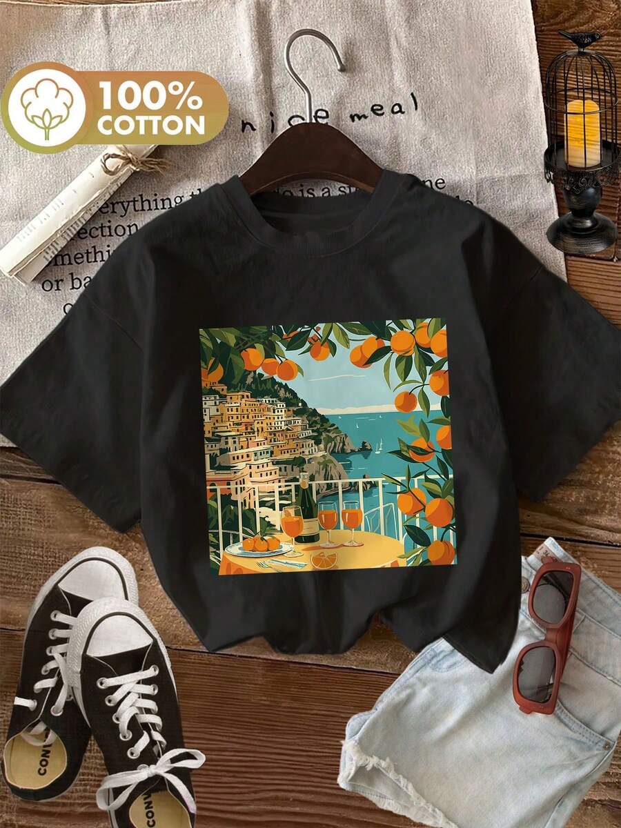 Women T-Shirts - Black - View 1