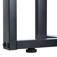 Modern Console Table With Drawers, Gold Frame, Adjustable Feet And Elegant Handles (White + Black) - White+Black - View 11
