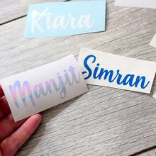 2pcs Customized Name Vinyl Stickers, Personalized Water Bottle Name Stickers, Wedding Party Decorative Stickers, Gift Box Stickers - Multicolor 1 - View 4
