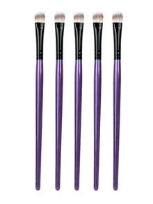 Pincel de maquillaje morado, pincel de sombra de ojos mediano, cerdas suaves de pelo de ardilla, mango de madera sólida, pincel profesional para difuminar sombras de ojos - Morado - Ver 6