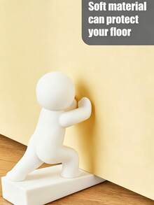 Soft Movable Design Door Stopper With Non-Slip Base, Protects Walls And Floors, Suitable For Home Decor - Multicolor - View 1