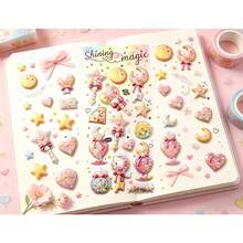 Stiker Jeli Shaker Rhinestone 3D Gaya Jepang Segar, Lembut, dan Imut, Terbuat dari Resin Permen dan Bahan Mainan, Transparan Mengkilap dengan Efek 3D yang Kuat, Dekorasi Tambahan Dapat Diubah Menjadi Stiker Perekat, Mudah untuk Menghias Buku Tempel, Casing Ponsel, Buku Harian, Sempurna untuk Berbagai Kerajinan DIY dan Dekorasi Grafiti. - MultiWarna - View 3