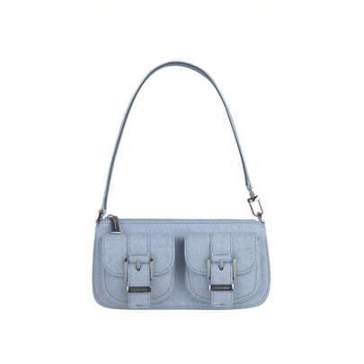  Michael Kors Zoe Solid Color Women's Shoulder Bag 32S5SZCU5C BLUE HAZE