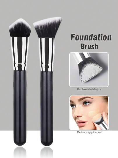 Bộ cọ trang điểm 1/2 món, dụng cụ trang điểm đa năng dùng cho kem nền, phấn má hồng và phấn phủ - Lông cọ nylon tổng hợp chất lượng cao, phù hợp với mọi loại da.