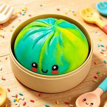 3PCS-Gradient Dumpling Squishies, Glitter Dumpling ,Colorful Dumplings Stress Balls Fidget Sensory Toy, Stocking Stuffers With Food Steamer Stretchy Desk Toys - Nhiều màu - Xem 9