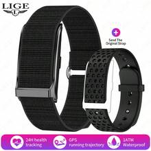 Nueva pulsera inteligente LIGE: seguimiento de actividad GPS, resistente al agua, pronóstico del tiempo, reproducción de música, talla grande de 100 pistas de acondicionamiento físico y reloj inteligente multifunción elegante con notificaciones de llamadas - Ver 18
