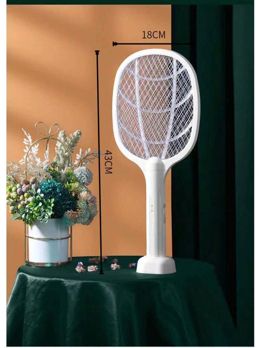 Rechargeable Powerful Electric Mosquito Swatter, 2-In-1 UV Mosquito Attractant & Killer Lamp, Large Mesh 3-In-1 Design, 2-Light Automatic Mosquito Trapping, Universal Bug Zapper For Home, Bedroom, Rental, Office & Multiple Scenarios, 300mAh - Multiple Styles - View 1
