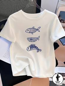 Women T-Shirts - [White] - View 7