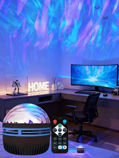 LED Northern Lights Projector, RGB Night Light, LED Bedroom Projector Light, Galaxy Starry Sky Projector, Bedroom Night Light Projector, Starry Sky Projector, With Multi-Color Remote Control, Suitable For Room Decor, Christmas, Valentine's Day, Camping, Wedding