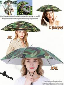 2/4/8 piezas Conjunto de sombrero de paraguas con manos libres mejorado, diseño de protección solar de cobertura completa de 360°, diadema elástica adecuada para actividades al aire libre, gran regalo para viajeros (Sugerencia: Recomendamos pedir un tamaño talla grande grande para evitar retrasos en sus planes de pesca, jardinería, senderismo y viaje), mejor opción para regalos del Día de la Madre y del Día del Padre, Paraguas - Multicolor - Ver 4