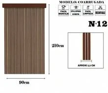 HOMYGO - PVC Door Curtain 90x210cm Anti-Insect | Indoor/Outdoor Use | Durable Aluminum Bar | Easy Installation | Various Colors - 鏽棕色 - 查看 2