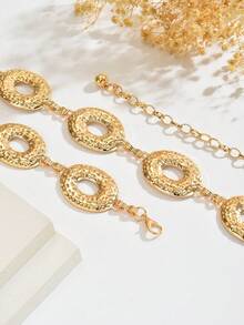 1 chiếc dây đeo eo kiểu Bohemian mùa hè màu vàng, hình bầu dục rỗng, thiết kế độc đáo, thích hợp cho phụ nữ hẹn hò, tụ họp, tiệc tùng, kỳ nghỉ, làm quà tặng, dây đeo cơ thể cho phái nữ và bé gái. - Vàng - Xem 5