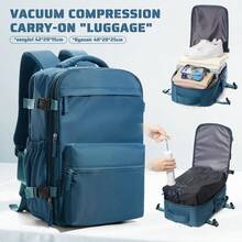 Foldable Travel Laptop Backpack, Airplane Approved, Unisex Travel Bag, 14-Inch Notebook Business Computer Backpack, Waterproof Large Capacity Backpack, Weekend Bag, Black - Multicolor - View 15