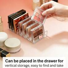 1-Pack Multi-Compartment Clear Acrylic Desktop Organizer - For Vanity & Dressing Table, Convenient Cosmetic Storage For Makeup & Skincare, Minimalist Design, Versatile For Home, Office & Bathroom - A - View 5