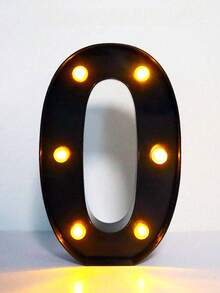 1件 21cm 家居裝飾 LED 發光字母燈，婚禮求婚生日派對裝飾字母數字燈，女孩房裝飾燈，室內裝飾 - 黑色 - 查看 21