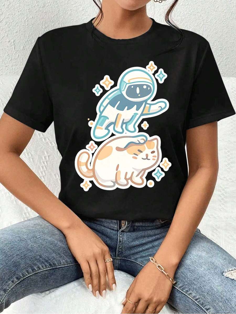 Women T-Shirts - Black - View 1