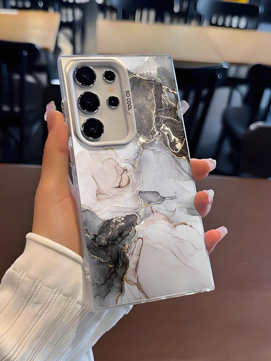 1个墨迹泼墨大理石纹水波纹印花防震软壳手机壳，圆角设计，精准开孔，兼容三星Galaxy A05/A05S/A06 4G/A12 5G/A13 4G/A14/A15 4G/5G/A16/A22 4G/A23 5G/A24 4G/A25 5G/A26 5G/A32 4G/A33 5G/A34/A35 5G/A52 4G/A52/A52s 5G/A53 5G/A54 5G/A55 5G/A56 5G [国际版，非国内版] - 彩色 - 查看 1
