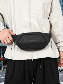 Men's Hard Shell Chest Bag, Functional Cycling Messenger Bag, Commuting Sports Casual Waist Pack - Multicolor - View 4