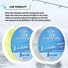 SF X-Strong Monofilament Ice Fishing Line With Spool Mono Line 3/4/6/8LB 330YD/300M Clear/Fluor Green Fishing Wire Freshwater - Blue - View 3