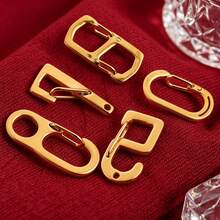 4 piezas de ganchos de langosta de acero inoxidable 304 dorados y plateados, ganchos de resorte de varios estilos para hacer joyas DIY, adecuados para pulseras y collares - hebilla de resorte - Ver 4