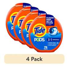 Tide PODS Laundry Detergent Pacs Original Scent 4 Pack 76 Count Total 3-In-1 Deep Cleaning Capsules - Detergent - View 1