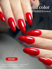 XEIJAYI 5pcs Set 15ml Anchor Red Series Gel Nail Polish - Super Glossy, Quick Drying, Removable UV/LED Nail Polish, Create Stunning Manicure - Multicolor - View 7