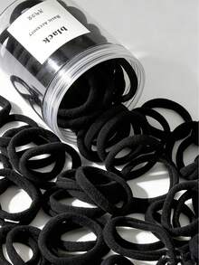50 piezas de Pinzas de pelo de alta elasticidad, se pueden usar para fijar el cabello en un peinado de cola de caballo - Negro - Ver 5