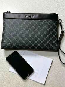 Men's Fashion Casual Handheld Bag, Phone & Document Commuter Pouch, Wallet Clutch - A - View 6