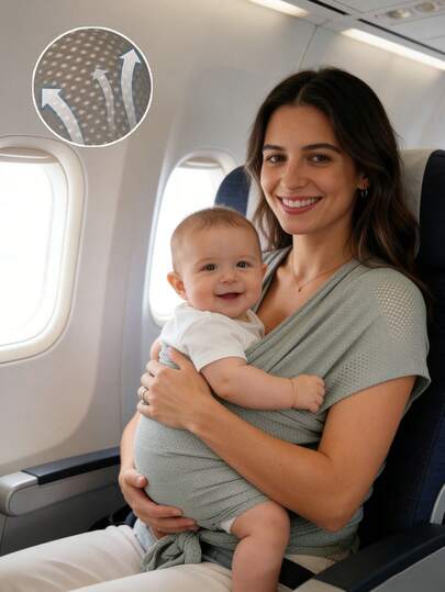 Địu em bé mới, địu em bé bằng vải lưới thoáng khí, địu em bé dài kiểu quấn, địu em bé có thể điều chỉnh, địu ba lô cho trẻ sơ sinh và trẻ nhỏ, địu trước ngực đa chức năng, địu em bé di động dùng được cả bốn mùa