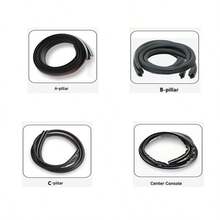 4pcs/6pcs Applicable For Model 3/Y Car Door ABC Pillar Front & Rear Cover Center Console Trim Edge Protection Dust Seal Strip, Black Color, Edge Protection, Car Edge Decorative Seal, Self-Adhesive Windshield Trim, Easy Installation, Durable Waterproof, Dustproof, Soundproof, Shock-Absorbing - Kolom ABC - View 14