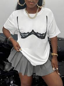 Women T-Shirts - [White] - View 6