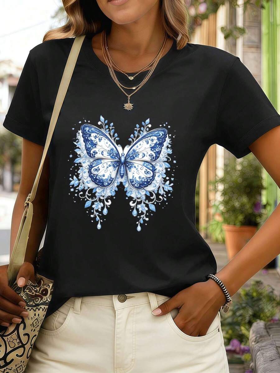 Women T-Shirts - Black - View 1