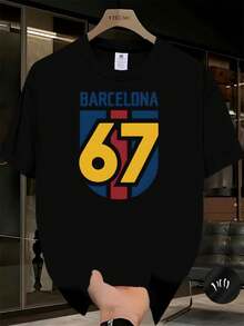 2026 Commemorative T-Shirt For Men - Football Pattern Print - Casual Round Neck Design - Suitable For Training And Outdoor Use - 2026 Event Fan Wear - Machine Washable - Ideal For Sports Fans And Everyday Use - Black - View 6