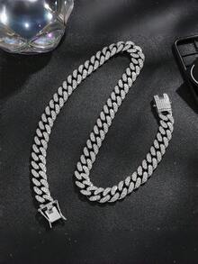 1 buah Kalung Rantai Kuba Miami Hip-Hop 18-24 Inci, Perhiasan Kalung/Gelang Hip-Hop Serbaguna Unisex untuk Musim Panas, Cocok untuk Pemakaian Sehari-hari - bulat telur - View 10