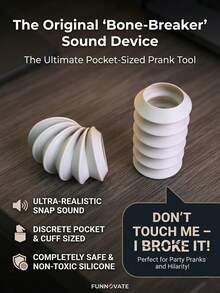 This Mini Sound Generator Can Be Hidden In Your Sleeve Or Pocket; With A Gentle Press, It Produces A Crisp "Bone-Breaking" Sound. It's The Perfect Choice For Party Pranks And Dorm Room Pranks. - Light Grey - View 6