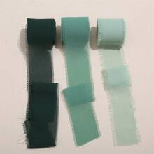 3pcs Raw Edge Chiffon Ribbon, Suitable For Gift Wrapping, Handmade Decoration, Vase, Mother's Day, Wedding, Graduation, Birthday, Engagement And Other Occasions - Multiple Styles - View 10