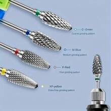 4pcs Nail Grinding Head Set, Professional All-In-One Tool For Removing Nail Polish, Gel, Shaping And Cuticle Care! 4 Different Coarse Textures With Color Coding For Fast Removal, Precise Shaping And Treating Calluses. Suitable For Various Nail Drills, Easy For Beginners To Operate Efficiently. - Multicolor - View 8