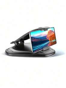 Dashboard Adhesive Car Phone Holder 1pc Black TPU Car Dashboard Suction Cup Holder Multi-Function Universal Car Phone Mount Mother's Day Gift - Black - View 7
