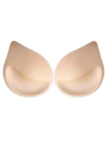 2pcs/set Women's Bra Pad, Thickened Chest Pad, Ventilated Sponge Cup Pad For Bra, Vest Or Wrapped Chest - Apricot - View 6