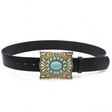 1pc Women's Fashion Embossed Beaded Bohemian Style Belt - Bronze - View 11