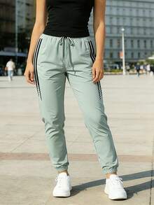 Quần thể thao nữ mùa hè, quần jogger cạp chun, quần yoga nhẹ thoáng khí, quần tập thể dục thường ngày, chạy bộ, đạp xe. - Màu xanh Bạc hà - Xem 5