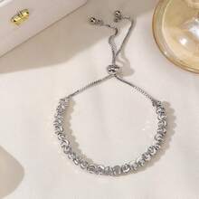 1pc Elegant Resort Style Adjustable Women Fashion Bracelet Jewelry, Minimalist Versatile Holiday Design Bracelet Accessory, Gift - Style a - View 4