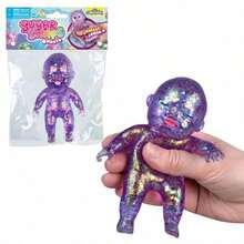 Curiosidades Intercambios de azúcar Juguetes Squishie grandes y brillantes Squishie Apretando, coleccionando y comerciando - Morado - Ver 4