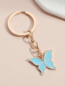 1pc Minimalist Colorful Butterfly Metal Pendant Handmade Keychain, Accessory For Women Bags, A Small Gift For Friends - Multicolor - View 16